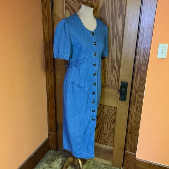 Vintage 90s denim maxi dress - Picture 7 of 8